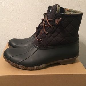 Black Sperry Saltwater Duck Boots